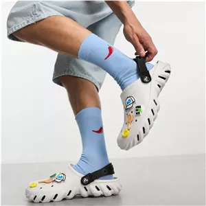 کراکس دمپایی مردانه تنیس crocs tennis رنگ طوسی مشکی کد 666