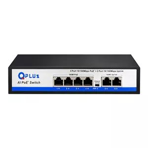 سوئیچ شبکه 6 پورت کیوپلاس مدل PL-P4002