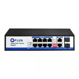 سوئیچ شبکه 12 پورت کیوپلاس مدل PL-PGA8002-S2