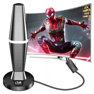 آنتن رومیزی تلویزیون دیجیتال HD با تقویت‌کننده سیگنال برند QGClearSO مدل DE-V15612