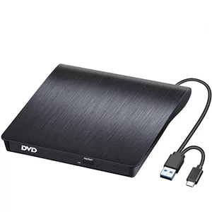 درایو اکسترنال CD DVD مدل CB31005رایتر و خواننده USB 3.0 و Type-C، قابل حمل، مشکی
