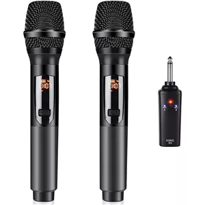 سیستم میکروفون بی‌سیم K380S دو عددیمیکروفون داینامیک فلزی، گیرنده شارژی، مناسب کارائوکه و مراسم