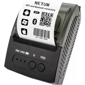 پرینتر حرارتی فیش و رسید NETUM NT-1809بلوتوث، USB و کاغذ 58 میلی‌متری
