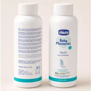 پودر بچه چیکو ۱۵۰ Chicco Baby Moments گرم پودر تالکوم کودک با نشاسته برنج