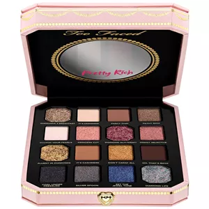 پالت سایه چشم تو فیسد Too Faced Pretty Rich Diamond Light اصل | 16 رنگ مات، متالیک و گلیتری
