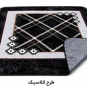 پتو دونفره دورو ابریشم گل برجسته