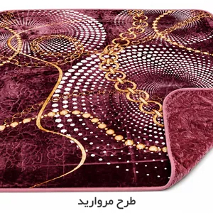پتو دونفره دورو ابریشم گل برجسته