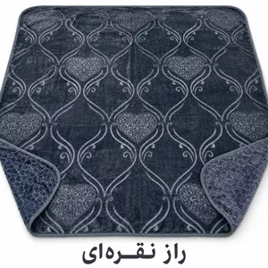 پتو دو نفره دورو دو طرح برجسته تک رنگ ترولاو