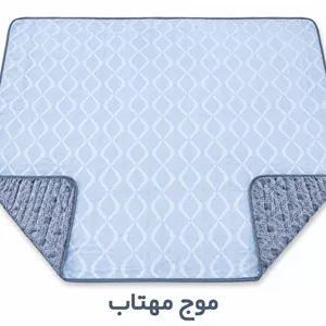 پتو دو نفره دورو دو طرح برجسته تک رنگ ترولاو