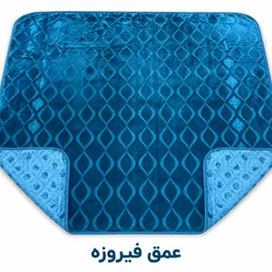 پتو دو نفره دورو دو طرح برجسته تک رنگ ترولاو