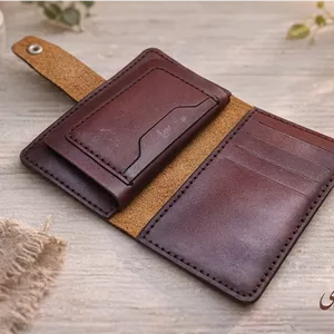 کیف جاکارتی چرم طبیعی دست دوز چرم سعدی کد 219