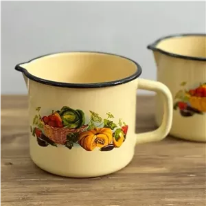 شیرجوش / پارچ لعابی 1.4لیتری طرح کدو و خروس