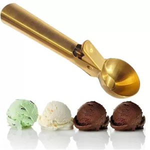 اسکوپ بستنی شاسی دار استیل طلایی ice7