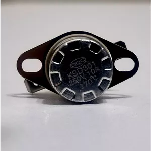 ترموستات سکه‌ای 170 درجه KSD301 250V 10A بسته 20 عددی (کلید حرارتی سکه‌ای)