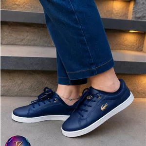 کتونی ونس لاکوست زنانه و دخترانه سرمه‌ای Lacoste