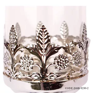 جاشمعی سیلور بلند مدل گل دار