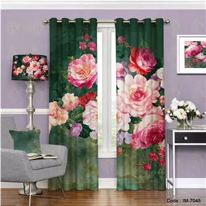 پرده شیک پانچی طرح باغ گل