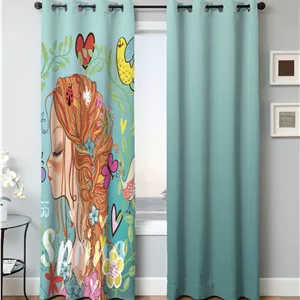 پرده پانچی دخترانه کودک مدل SPRING