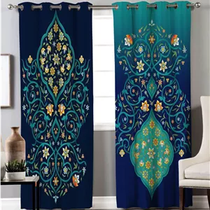 پرده پانچی طرح سنتی مدل ترنج