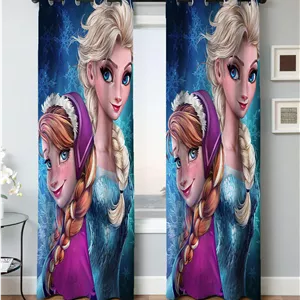 پرده پانچی اتاق کودک مدل السا و آنا