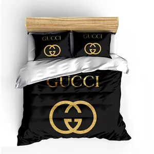 ست روتختی و ملحفه و لحاف مدل GOLDEN GUCCI