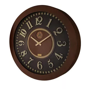 ساعت دیواری چوبی برجسته مدل KINGSTON