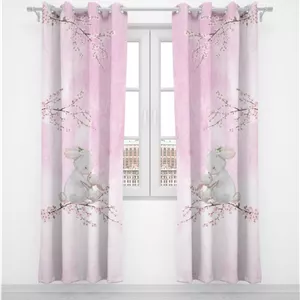 پرده پانچی اتاق دخترانه دو تکه مدل Spring Chinld