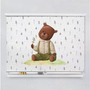 پرده شید اتاق کودک پسرانه طرح خرس مدل Smart Bear