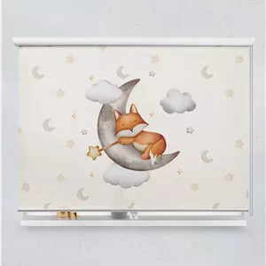 پرده شید اتاق کودک پسرانه طرح روباه مدل Smart Fox