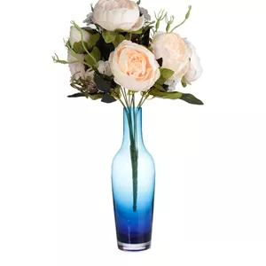 گلدان بلور بلند آبی مدل بارفتن