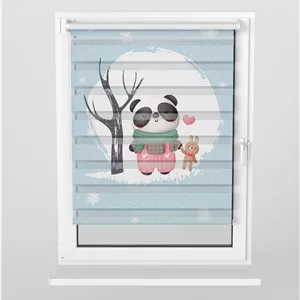 پرده زبرا اتاق کودک پسرانه طرح پاندا مدل Sweet Panda