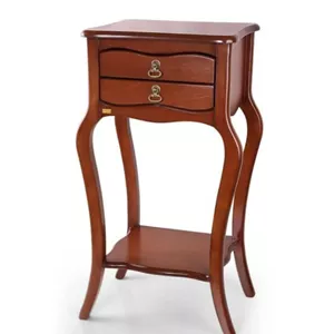 میز تلفن مدرن چوبی دو کشو مدل 210 