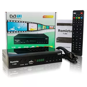 گیرنده دیجیتال زمینی با پشتیبانی H.265 HEVC و کیفیت Full HD 1080P برند Romicta مدل t-265