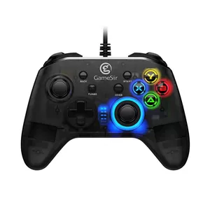 دسته بازی سیمی مخصوص کامپیوتر گیمسر برند GameSir مدل T4W ( خرابی لاستیک آنالوگ‌ها )
