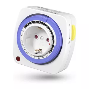 پریز تایمر مکانیکی بسته دوعددی 3600 وات 16 آمپر برند HBN مدل bnd-50/g5na