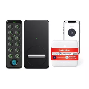 قفل هوشمند وای‌فای مدل W1601700 برند SwitchBot همراه صفحه‌کلید لمسی و هاب