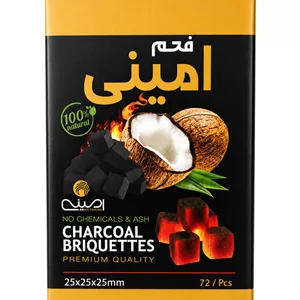 زغال امینی مدل نارگیل وزن 1 کیلوگرم