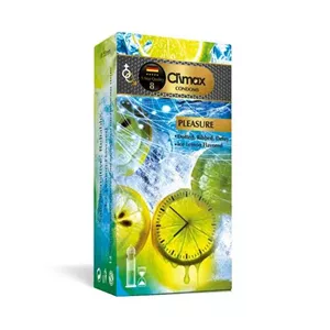 کاندوم کلایمکس مدل خاردار شیاردار Pleasure بسته 12 عددی