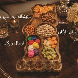 میز مزه چوبی روستیک چوبی