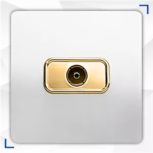 پریز آنتن ماهواره SAT  کریستال سفید طلایی آسیا