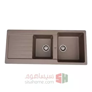 سینک گرانیتی هوفر مدل 230 یک و نیم لگن سینی‌ دار توکار ابعاد ۱۱۵ در ۵۰