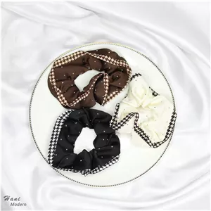 اسکرانچی ساتن نگین دار