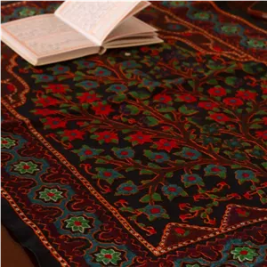 پته سجاده طرح درختی محرابی سورمه ای 