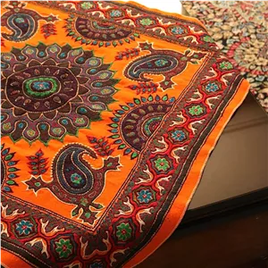 پته بقچه چهاربته حاشیه بازوبندی نارنجی 