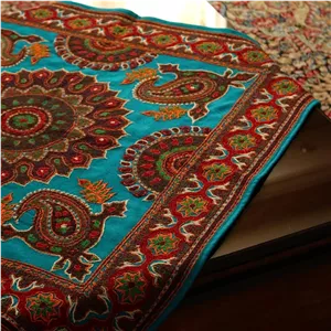 پته بقچه چهاربته حاشیه بازوبند آبی 