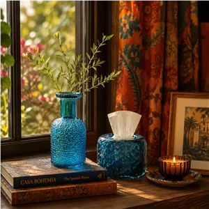 گلدان ساحل دکوری شیشه‌ای