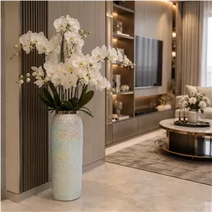 گلدان شیشه ای دکوری سالنی مدل زبرا