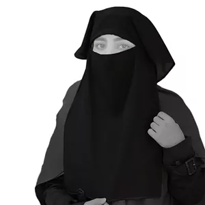 پوشیه 2 لایه کرپ - حریر  کد 3311