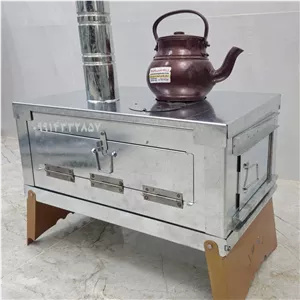 اجاق هیزمی سه کاره تاشو سایز بزرگ ضدزنگ