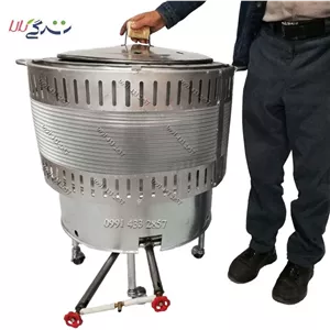 تنور گازی گرد استوانه پخت نان ۵ نانه
